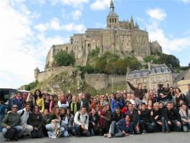 Students at Mont St. Michel