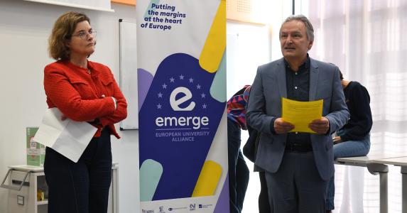 Photo of the Vice President and President of Rennes 2 University