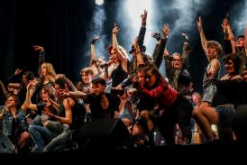  Photograph of a show of drag queens and drag kings