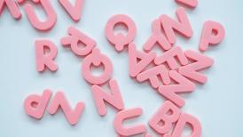 Pink letters